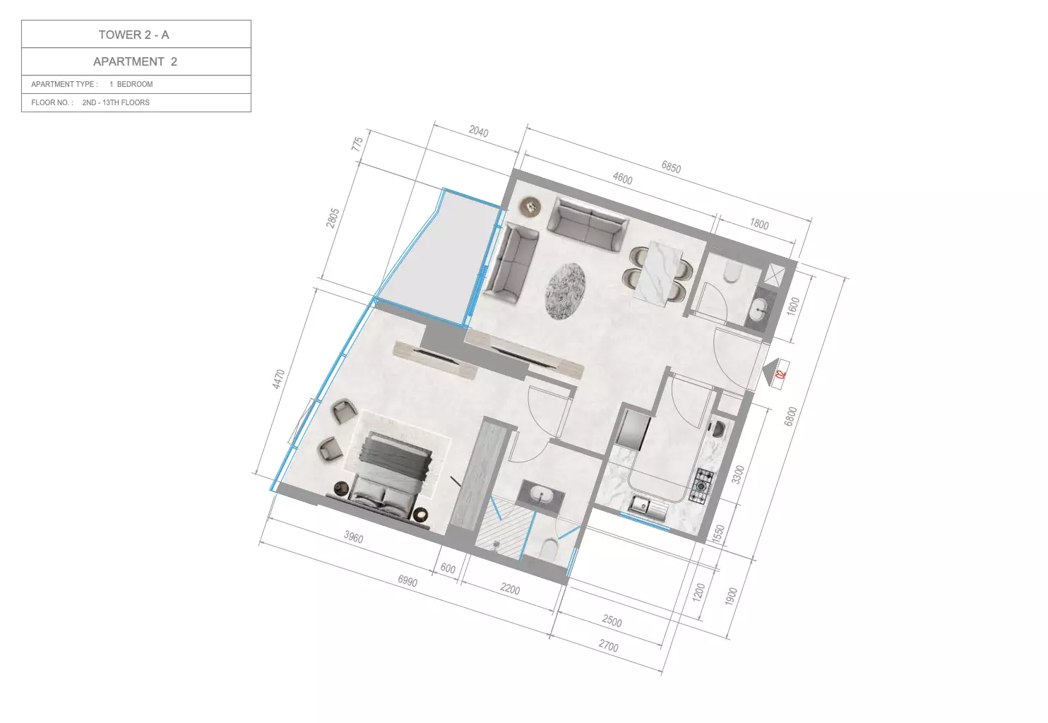 صورة مخطط ارضية الوحدة