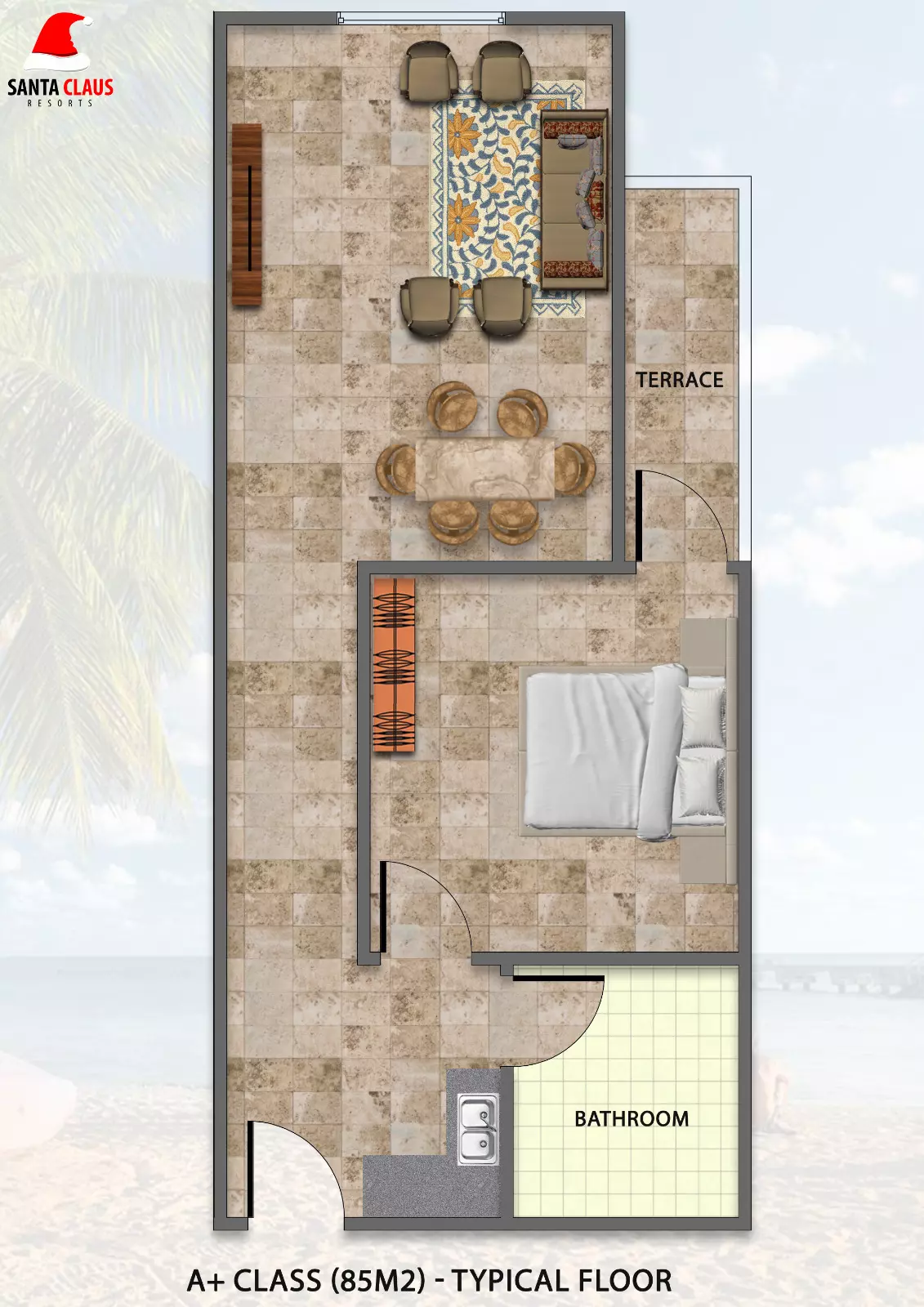 صورة مخطط ارضية الوحدة