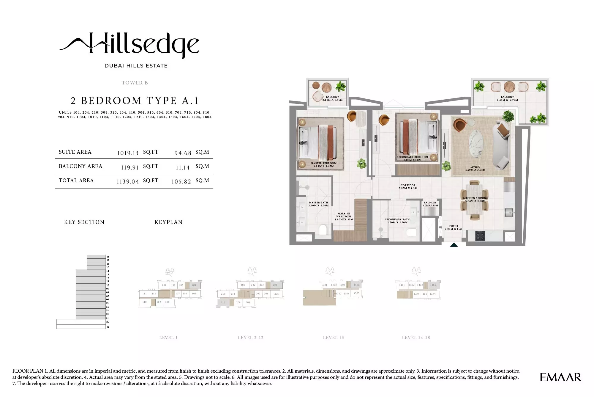Hillsedge Type A.1-Tower B, 2 beds