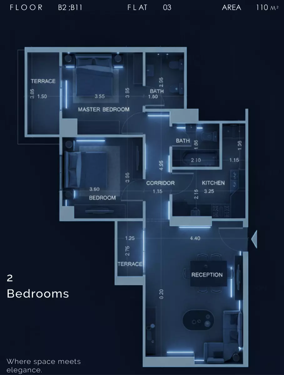 صورة مخطط ارضية الوحدة