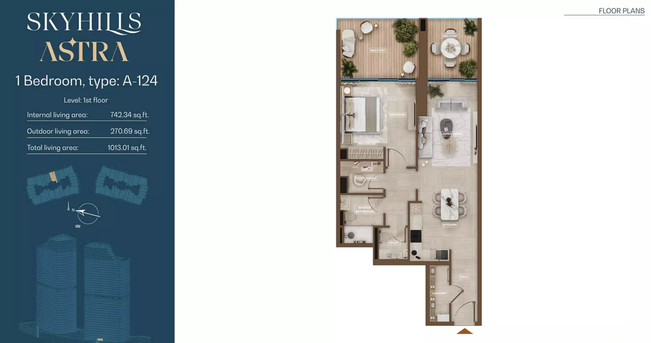 Skyhills Astra Type A-124, 1 bed
