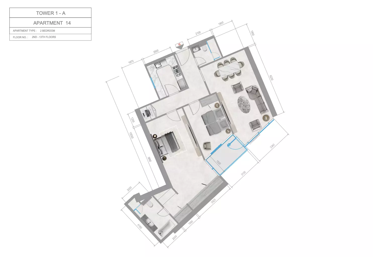 صورة مخطط ارضية الوحدة