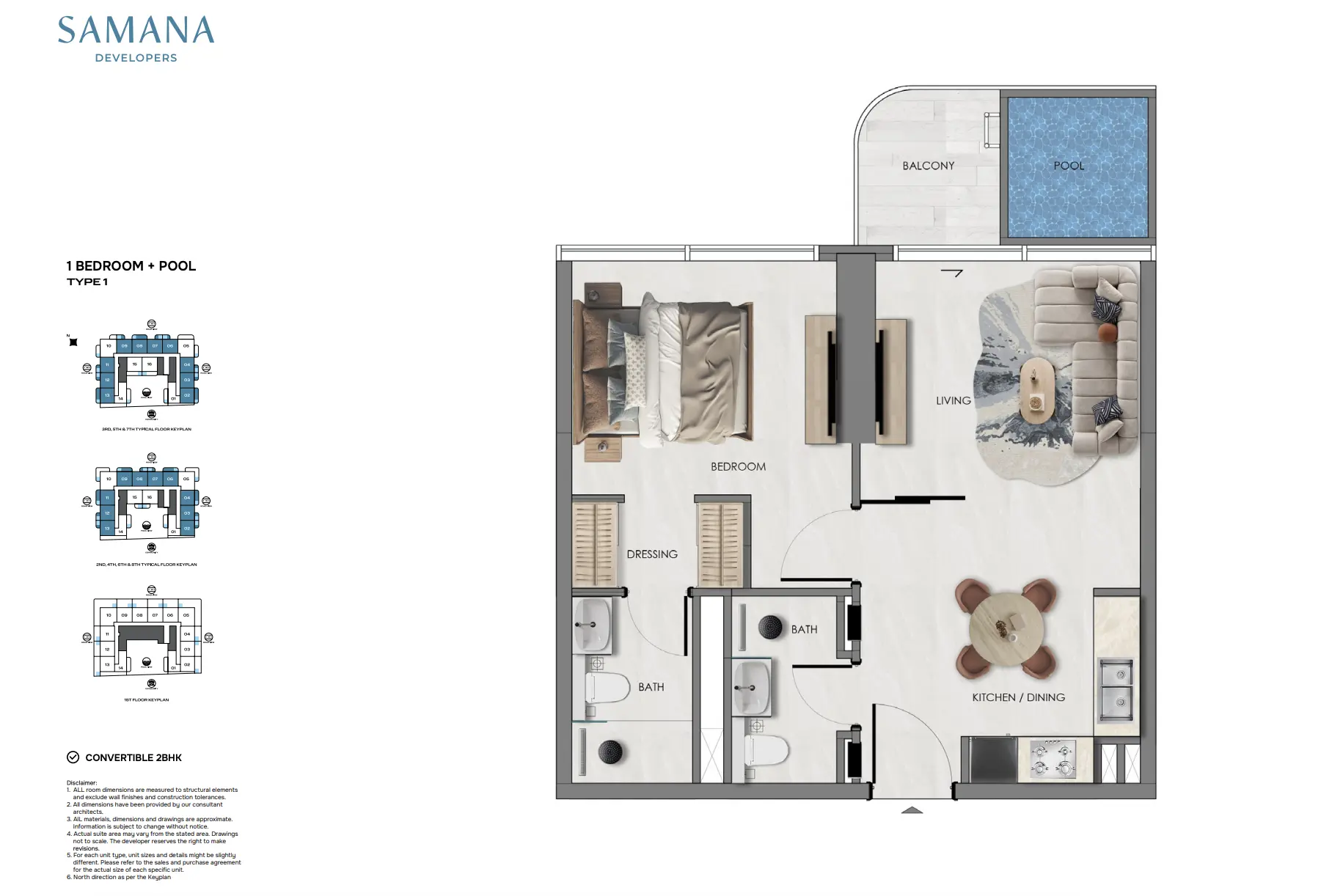 Samana Portside - Type 1 Floor Plan