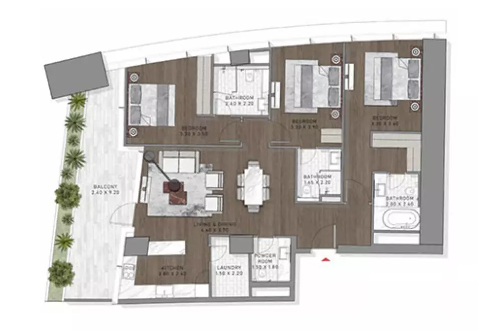 Safa Two Type 16, 3 beds