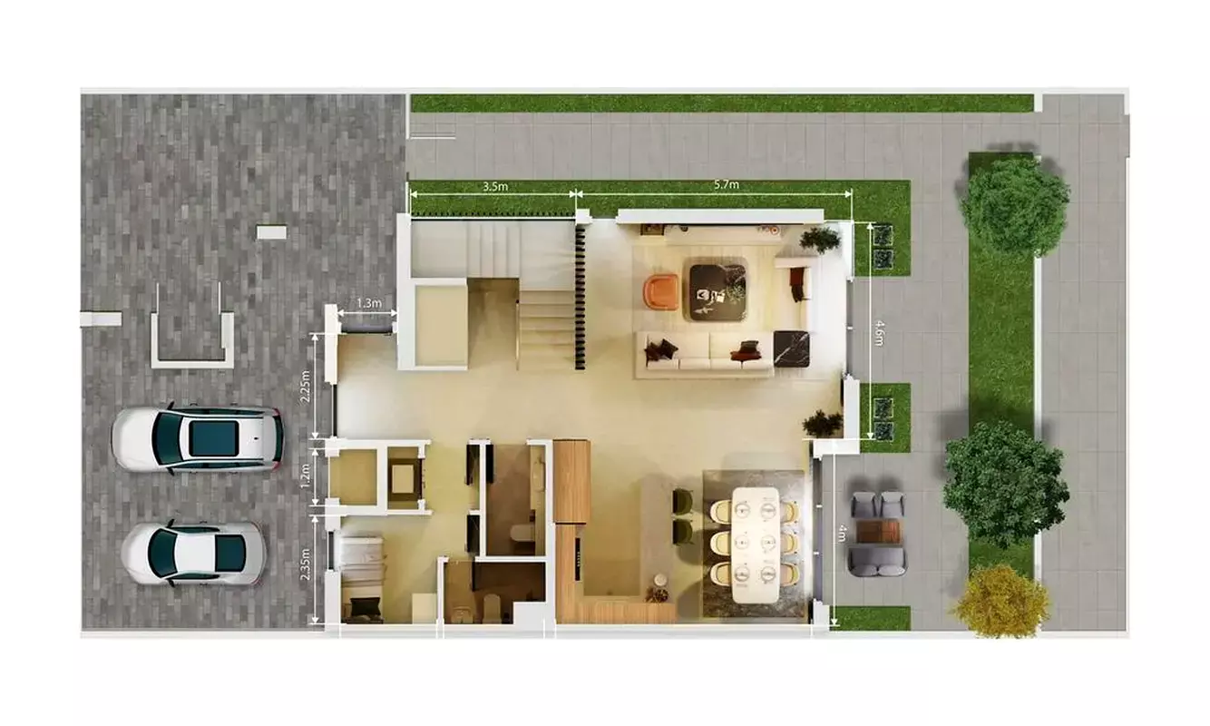 صورة مخطط ارضية الوحدة