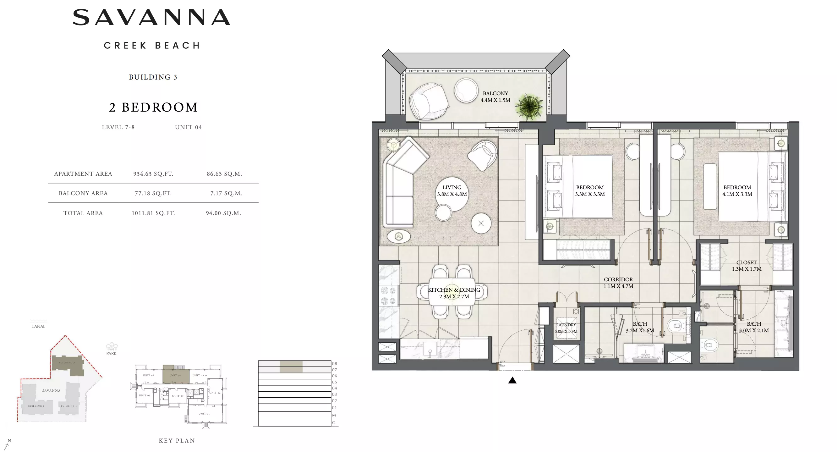 Savanna Level 7-8 - Unit 04, 2 beds