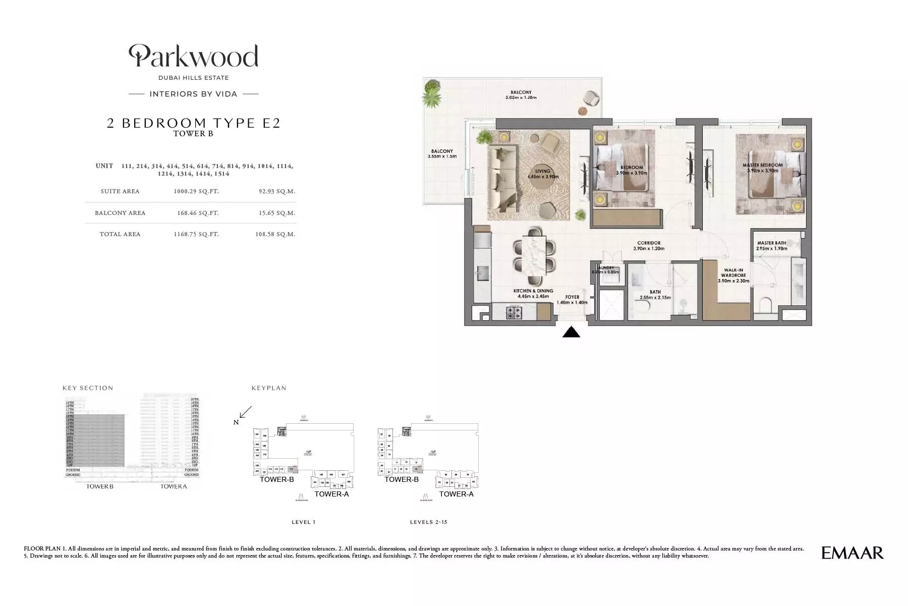Parkwood Type E2-Tower B, 2 beds