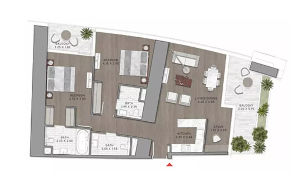 Safa Two Type 36, 2 beds