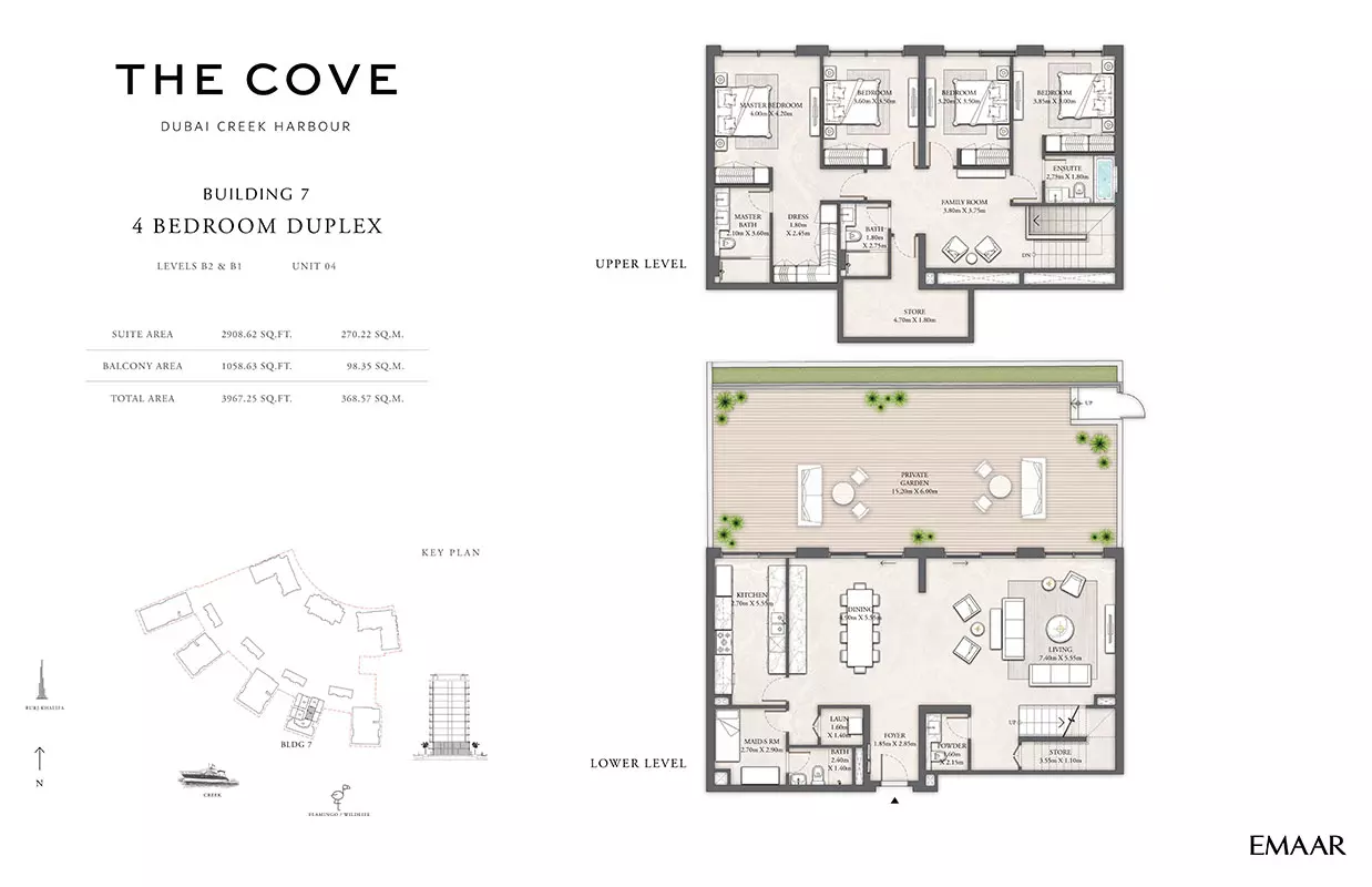 The Cove Phase 2 By Emaar Building 7 - Levels B2 & B1, Unit 04, 4 beds