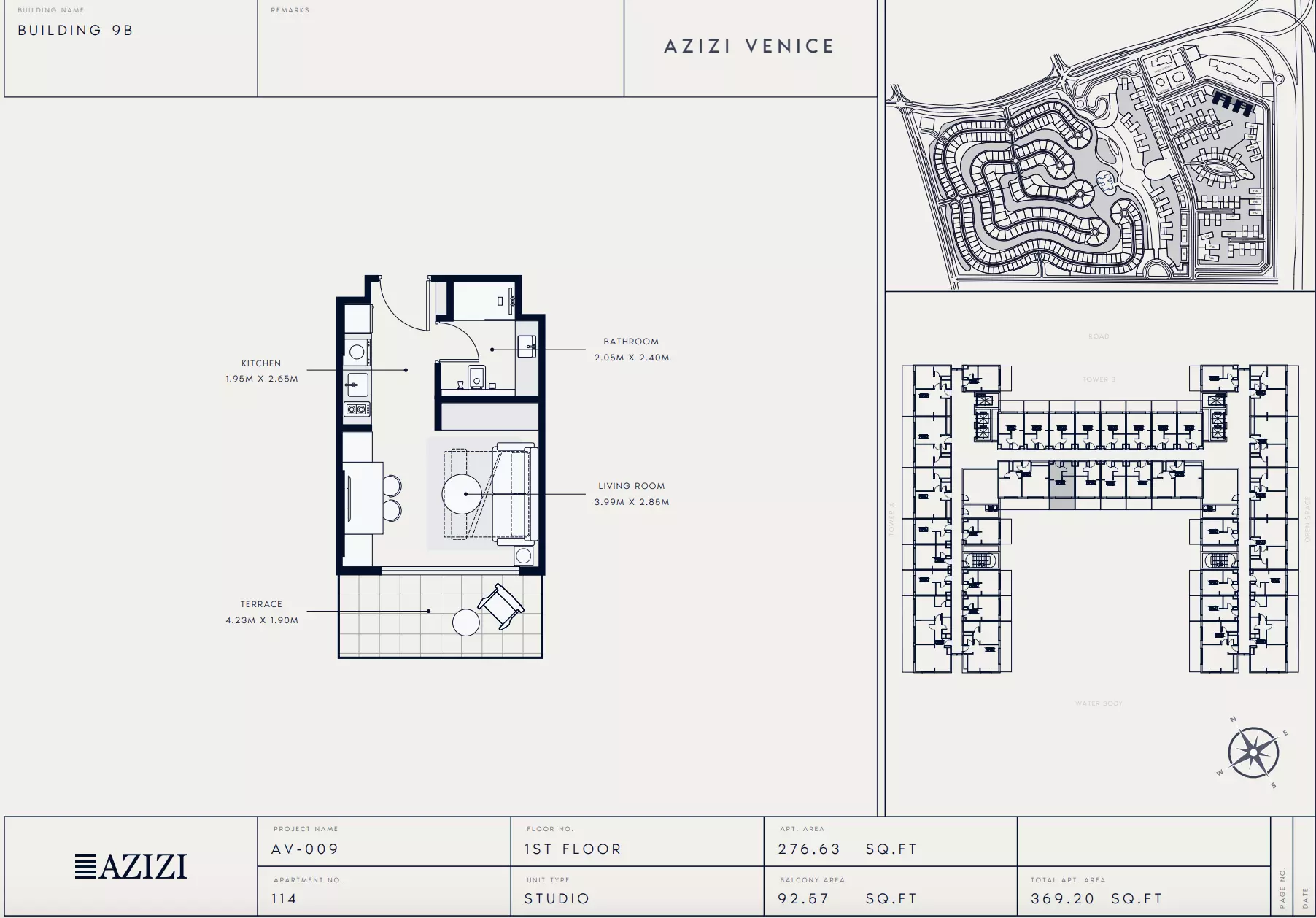 Azizi Venice 9 Type 114-Building B, studio