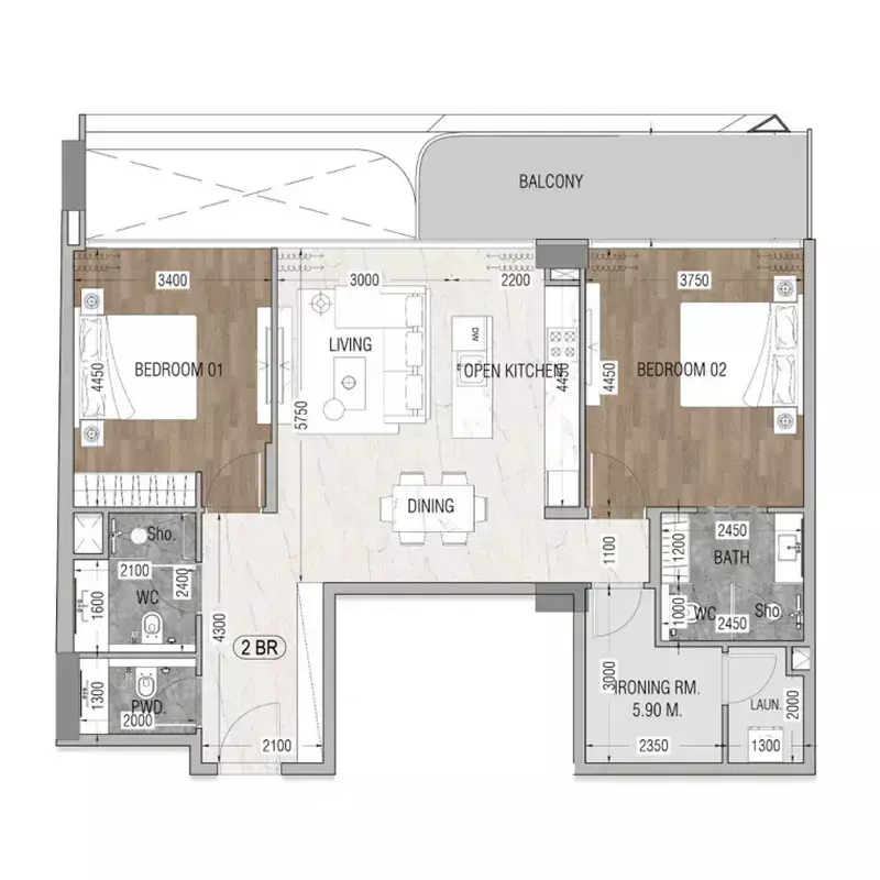 صورة مخطط ارضية الوحدة