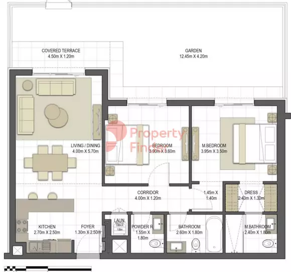 Aysha Residences By Eagle Hills B2-TYPE 2B-1, 2 beds