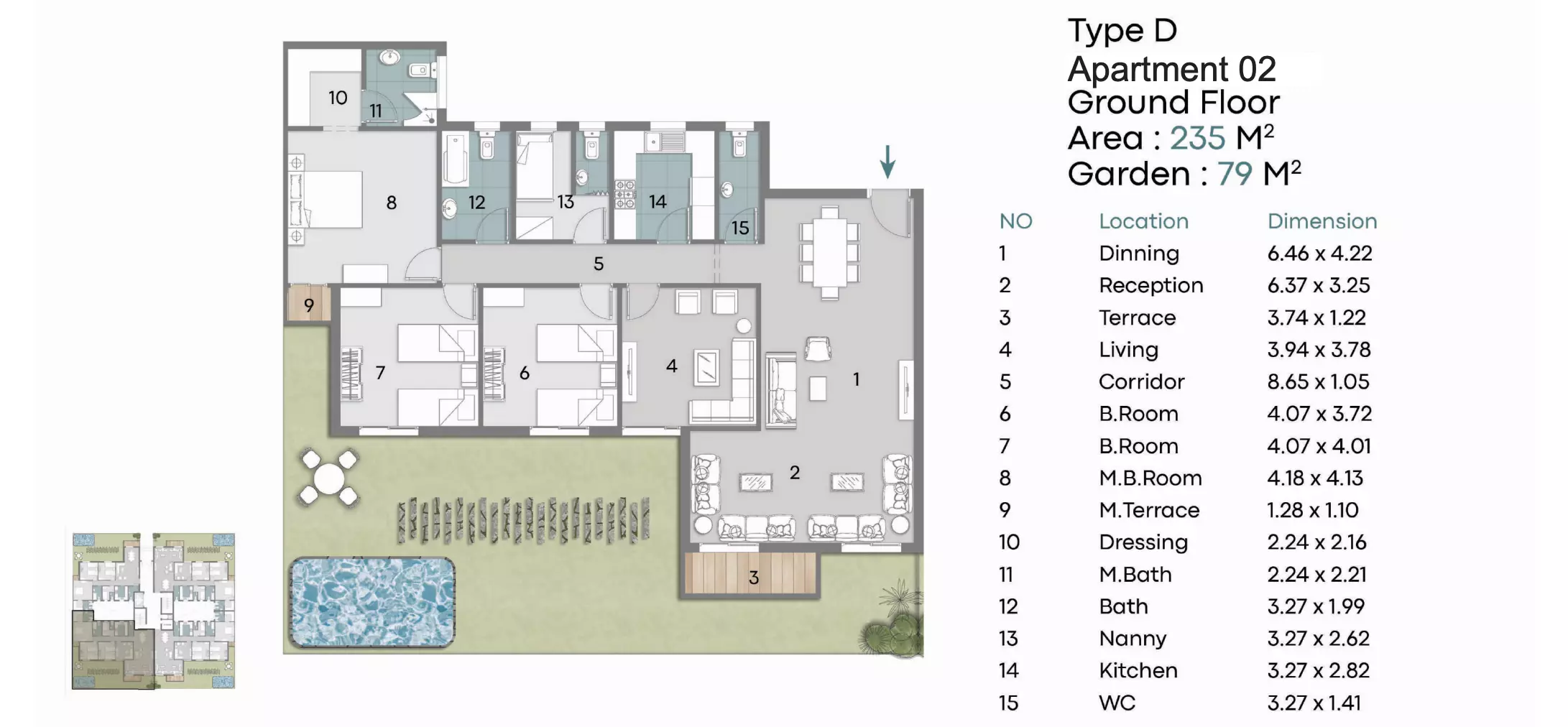 صورة مخطط ارضية الوحدة
