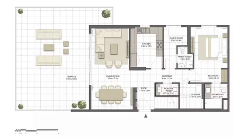 Crystal Residences Tower 2 - Type 4D-A1, 4 beds