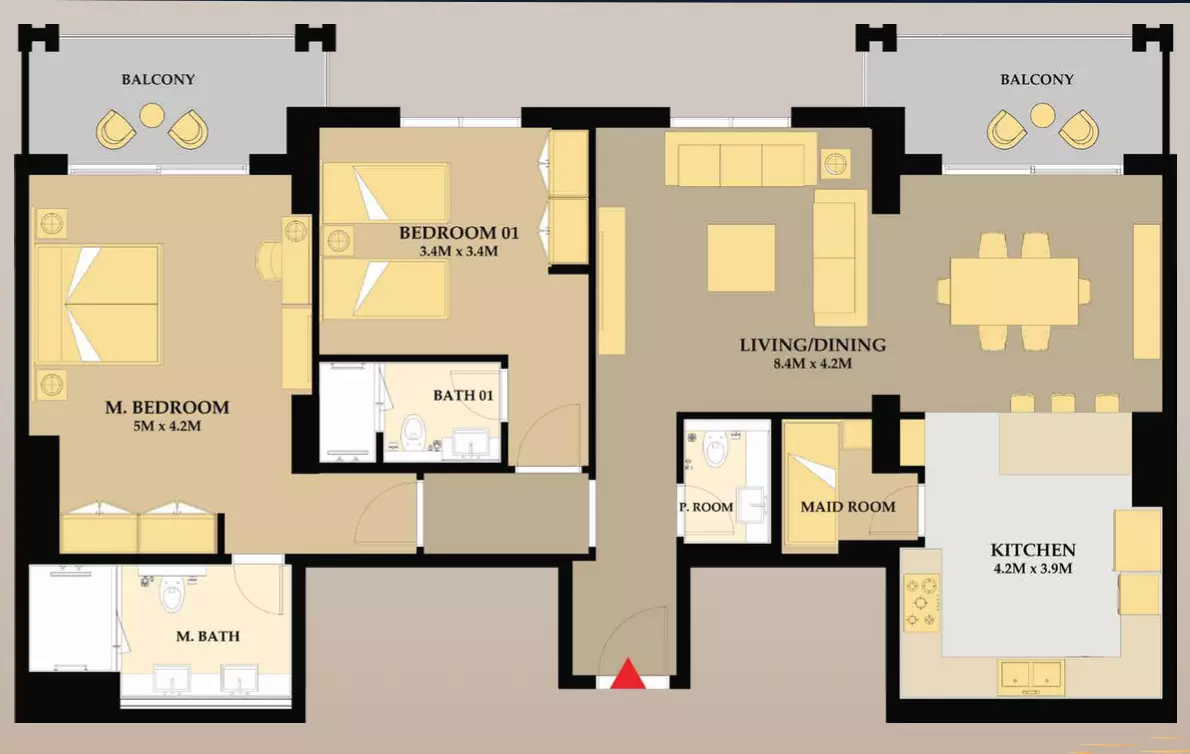 صورة مخطط ارضية الوحدة