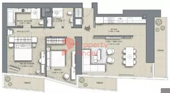 The Address Residences Dubai Opera T2-Unit 10, 2 beds