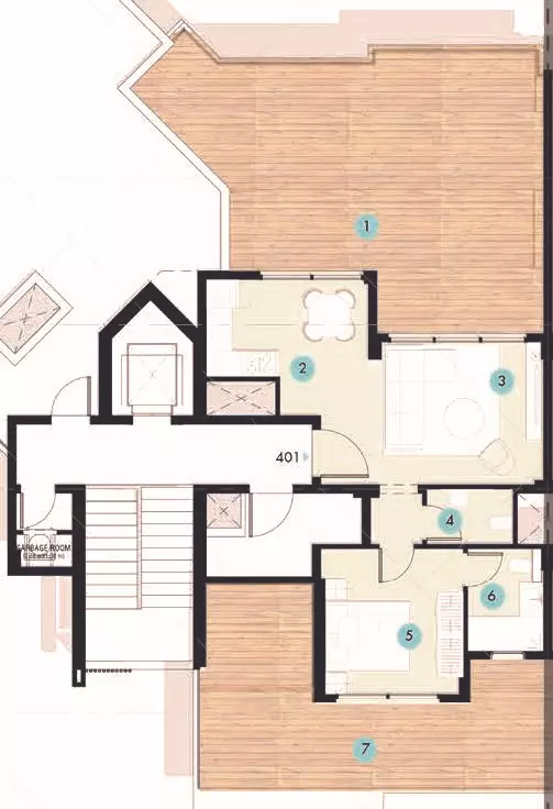 صورة مخطط ارضية الوحدة