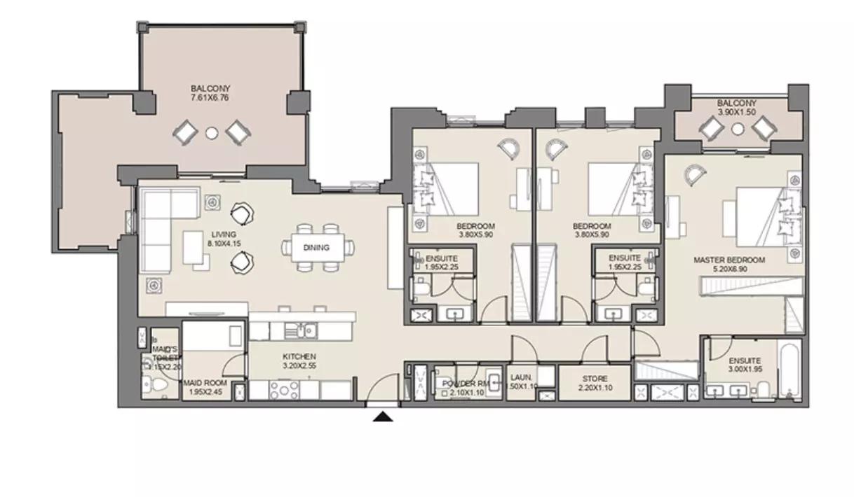 Jadeel at Madinat Jumeirah Living By Meraas Holding B11,Type A3, Level 2, Unit No-210, 3 beds