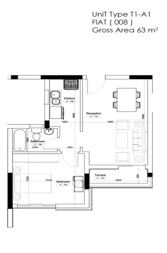 صورة مخطط ارضية الوحدة