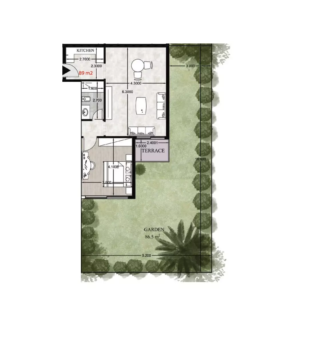 صورة مخطط ارضية الوحدة