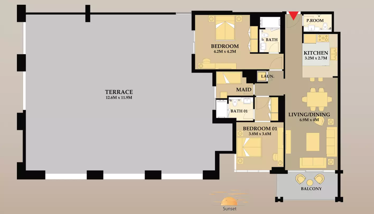 صورة مخطط ارضية الوحدة