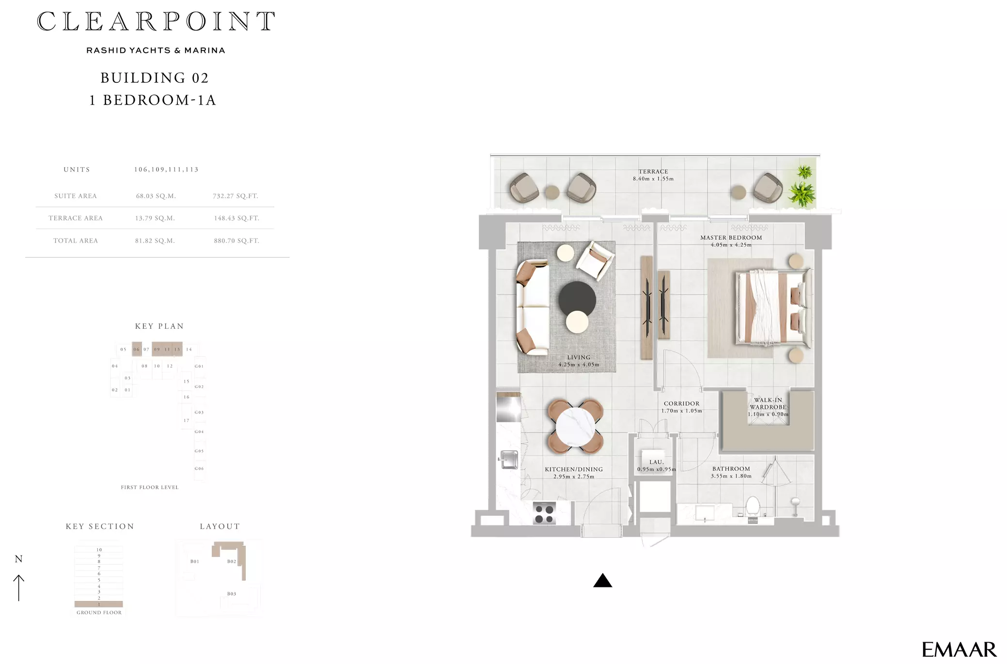 Clearpoint Building 2 _ Type 1A, 1 bed