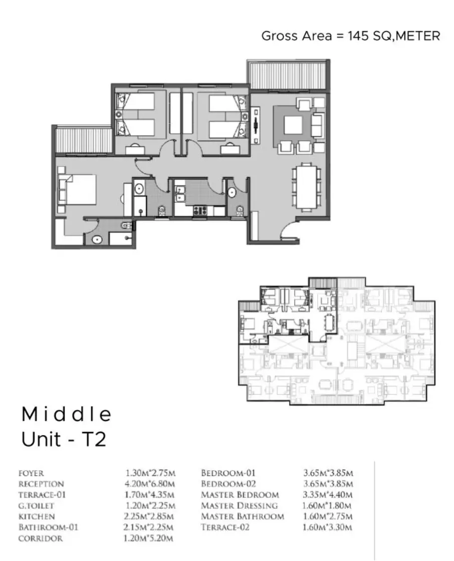 صورة مخطط ارضية الوحدة