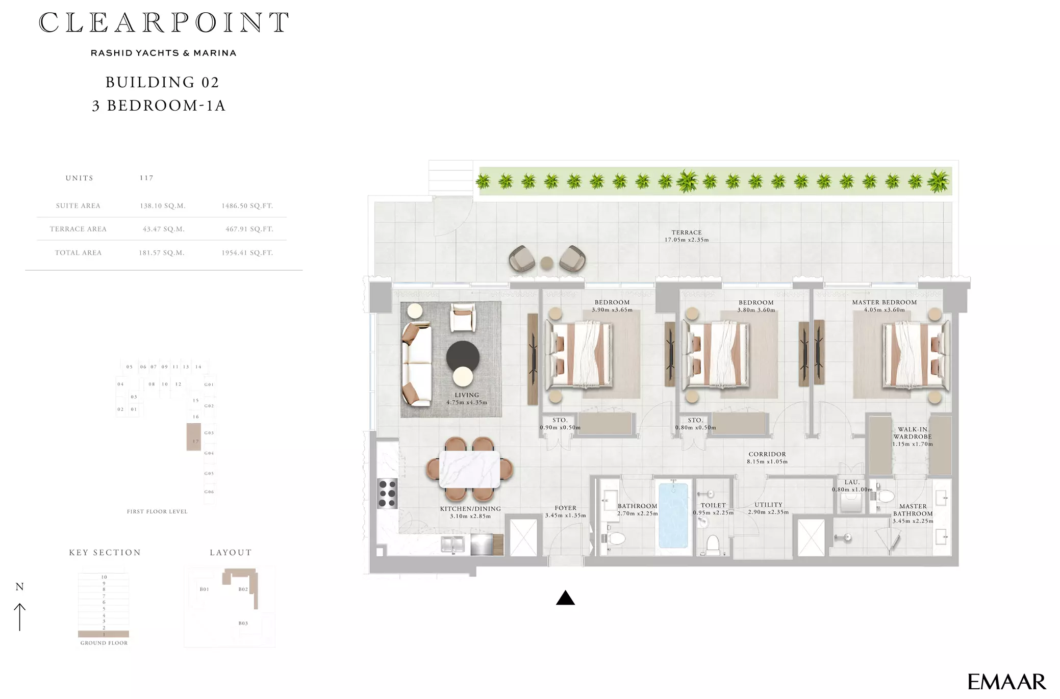 Clearpoint Building 2 _ Type 1A 3BD, 3 beds