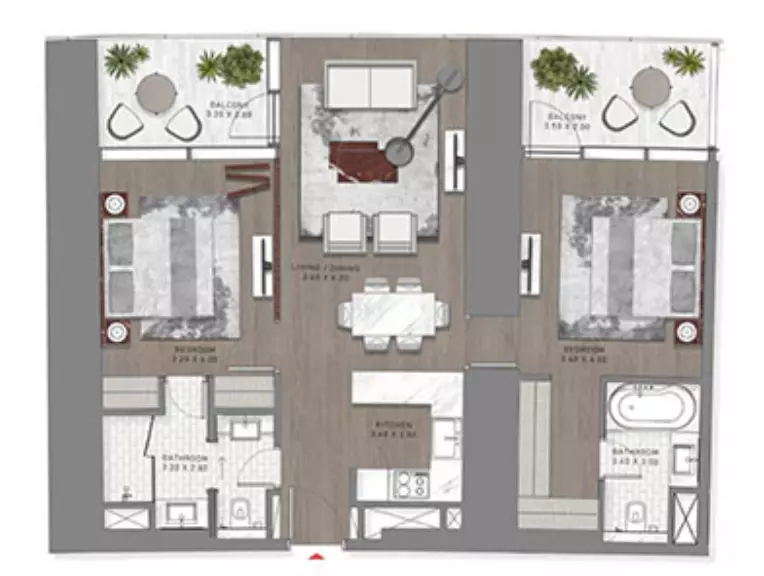 Safa Two Type 1, 2 beds