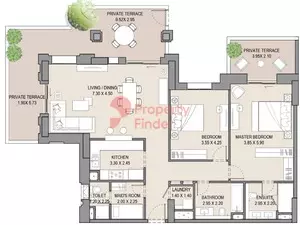 Asayel Type E, 2 beds
