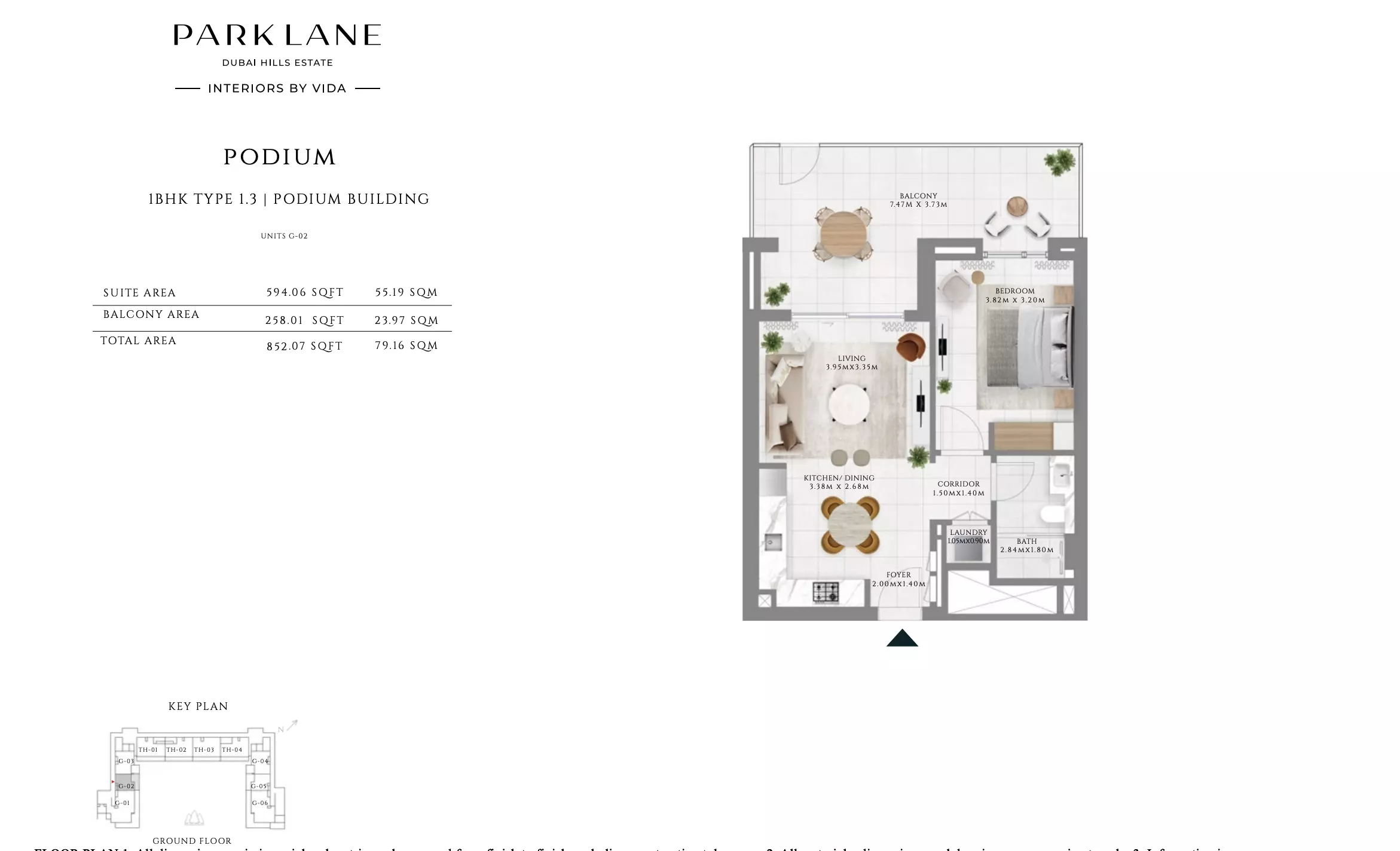 Park Lane — 1BR floor plan