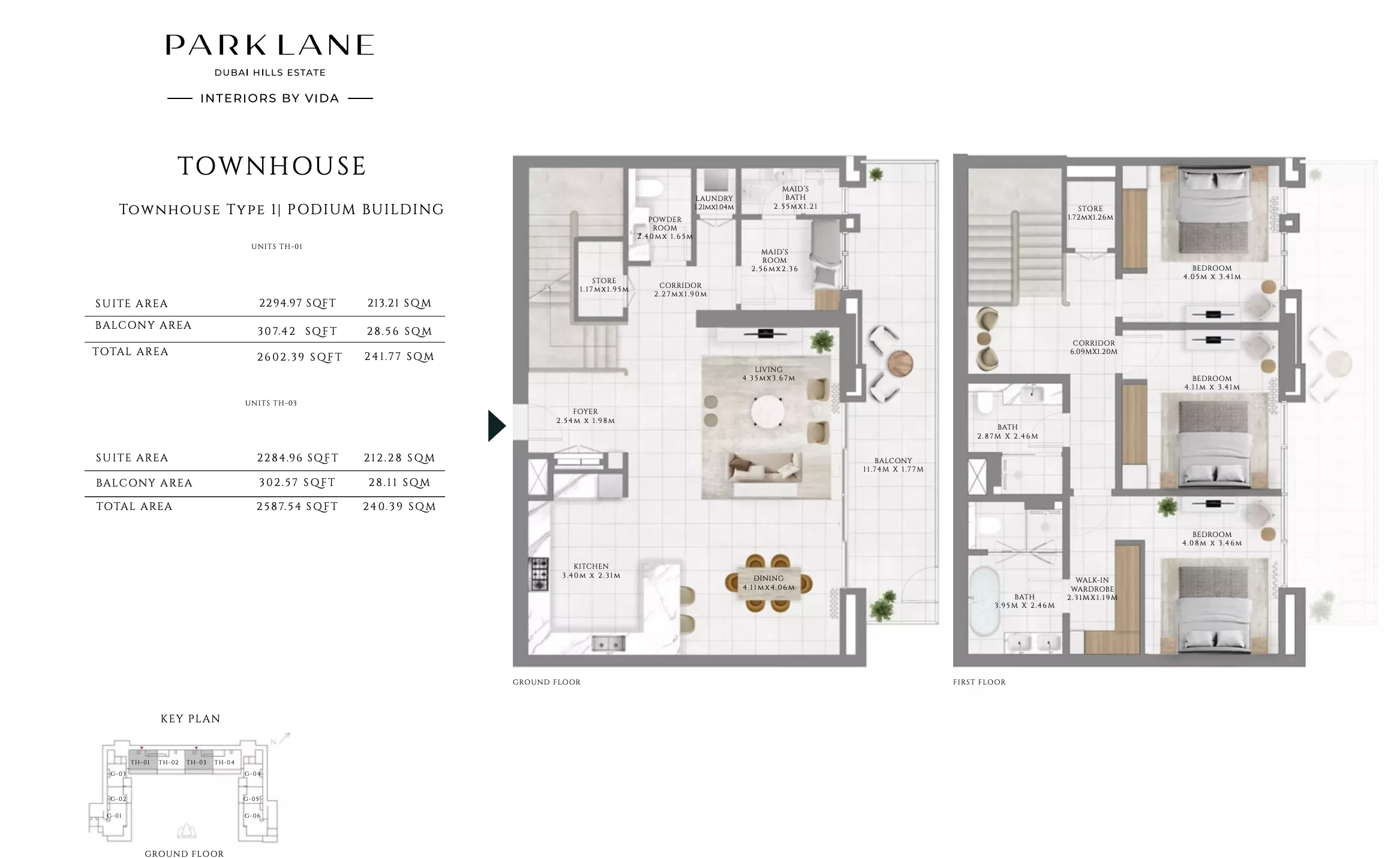 Park Lane Residences by Emaar Type 1 - Podium Building, 3 beds