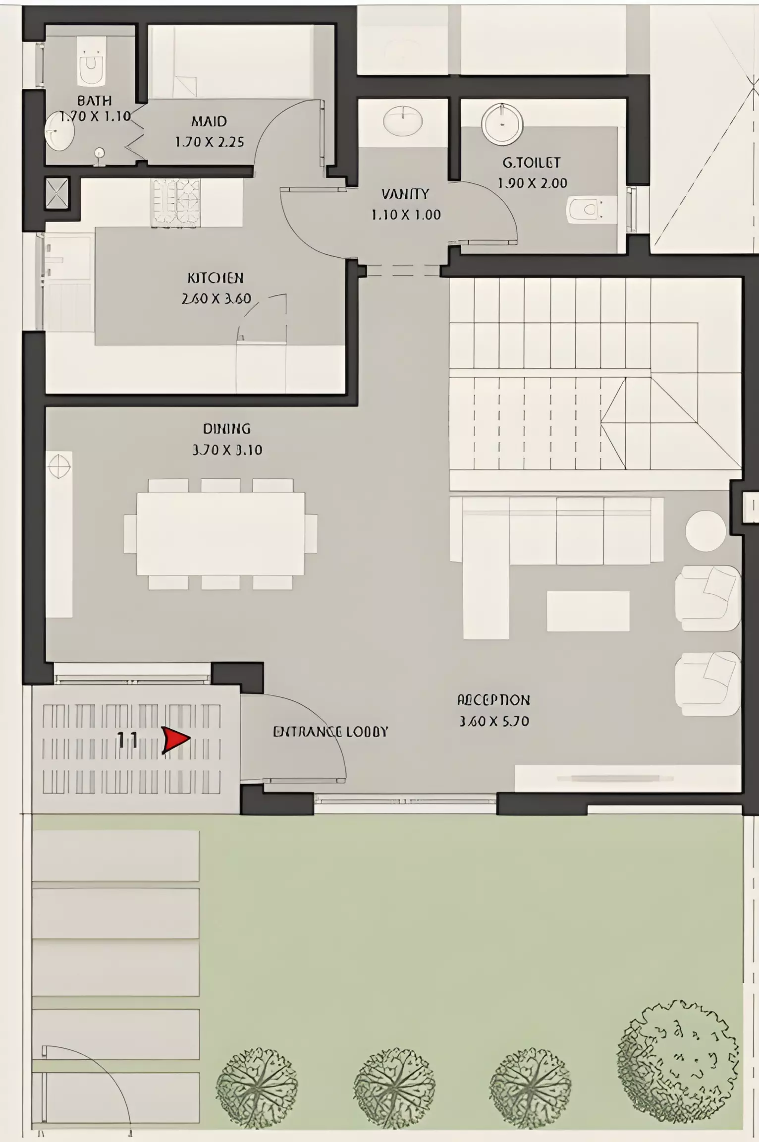 صورة مخطط ارضية الوحدة