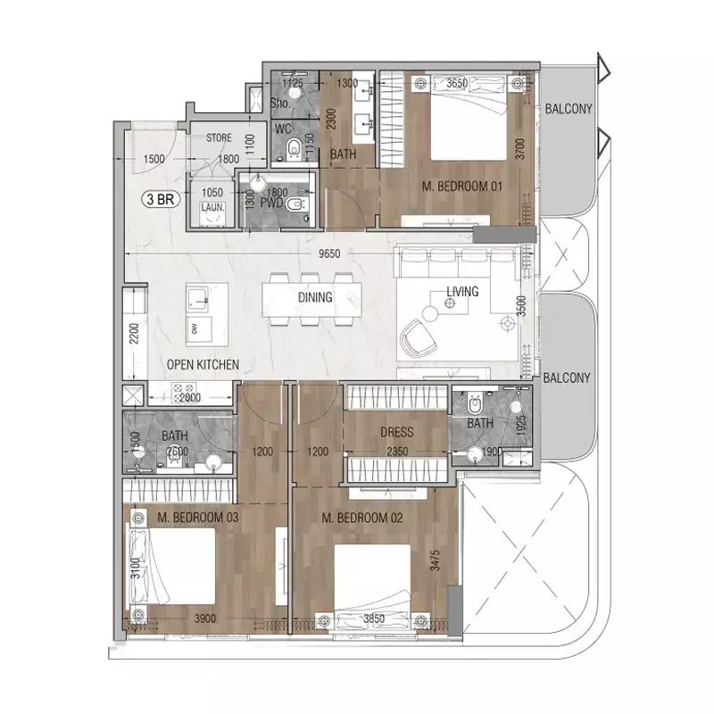 صورة مخطط ارضية الوحدة