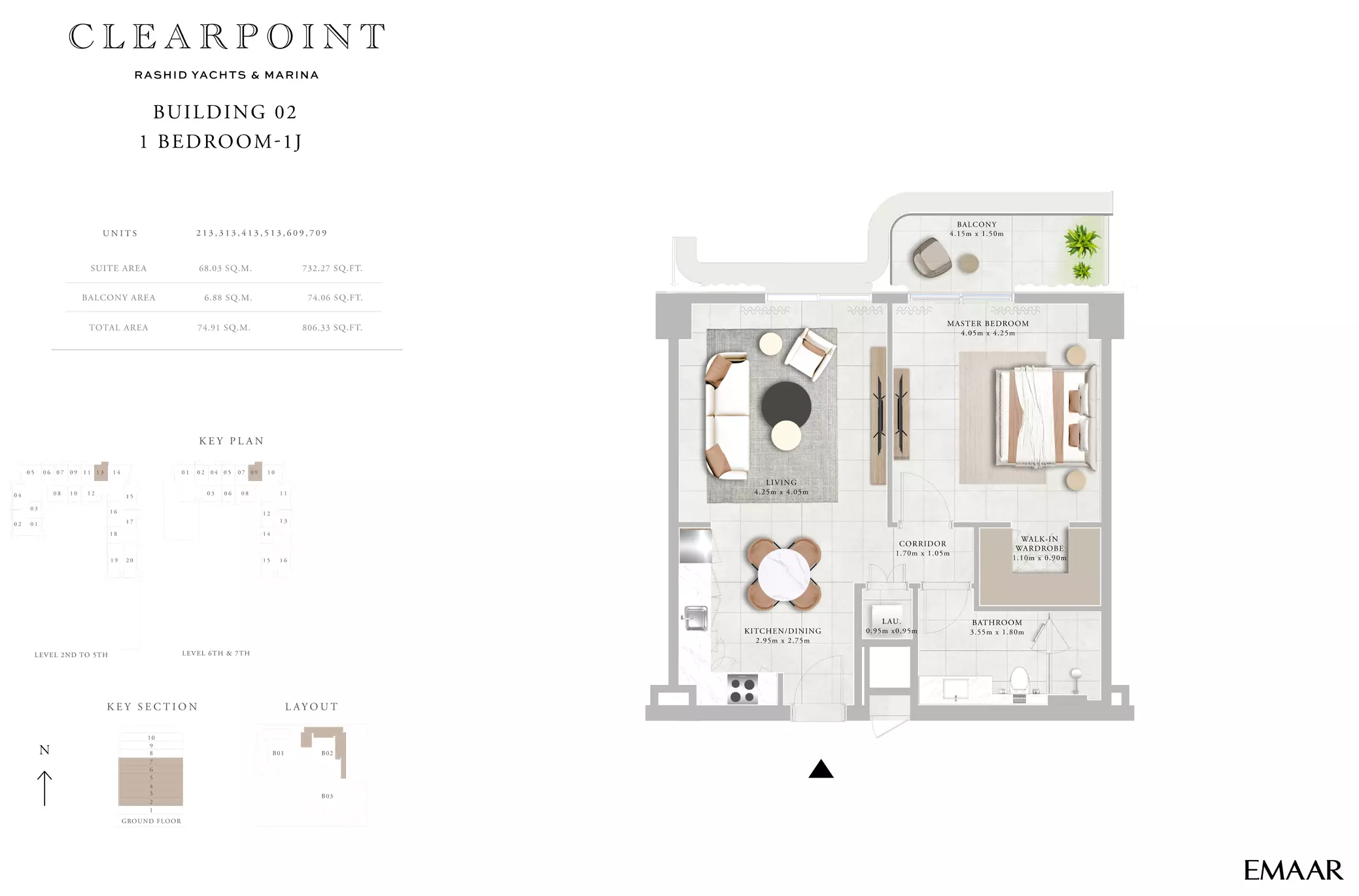 Clearpoint Building 2 _ Type 1J, 1 bed