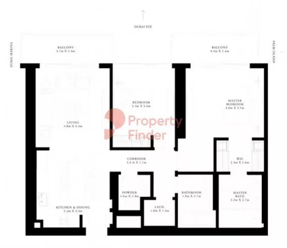 Grand Bleu Tower Unit 04 - Level 01, 2 beds