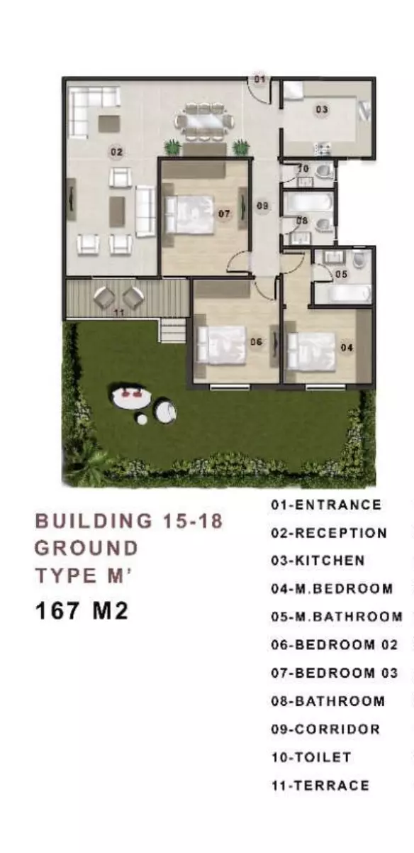 صورة مخطط ارضية الوحدة