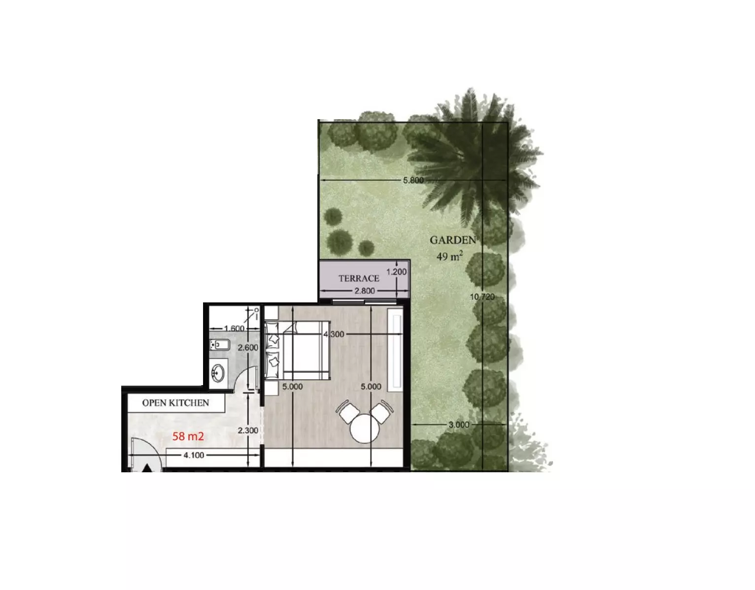 صورة مخطط ارضية الوحدة