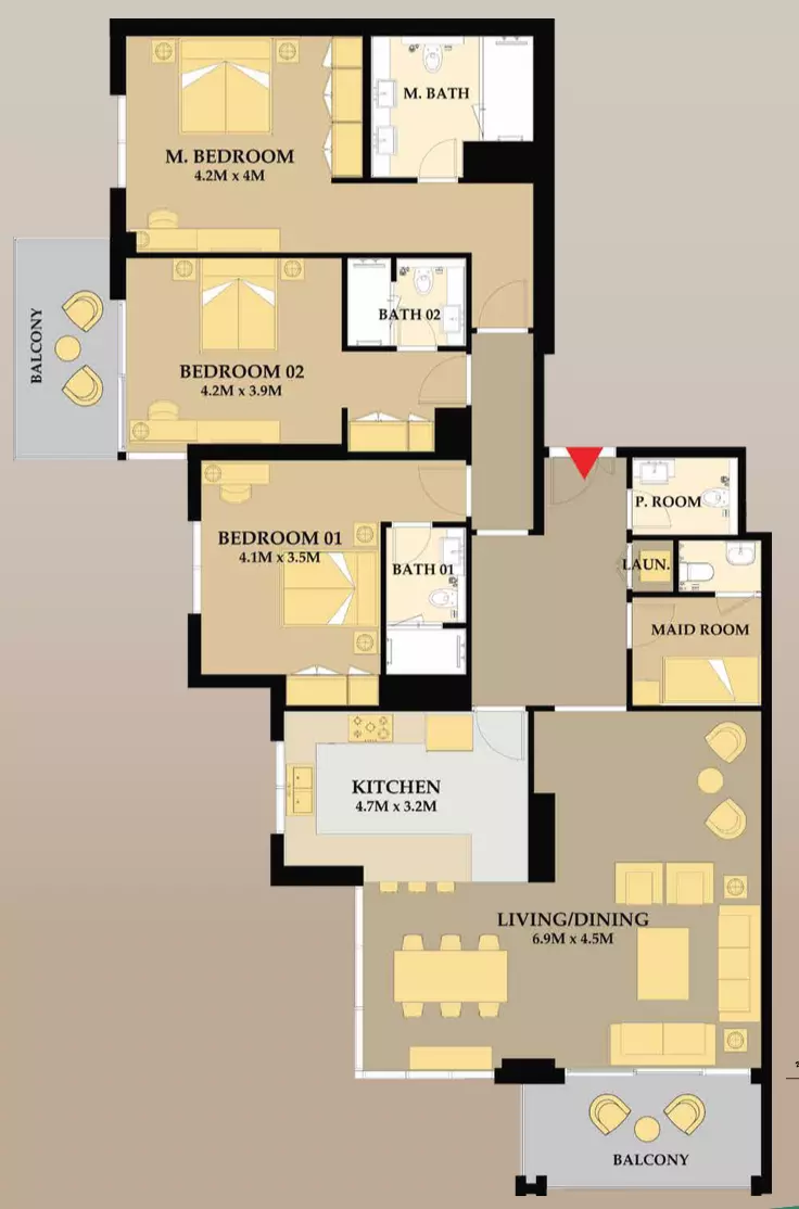 صورة مخطط ارضية الوحدة