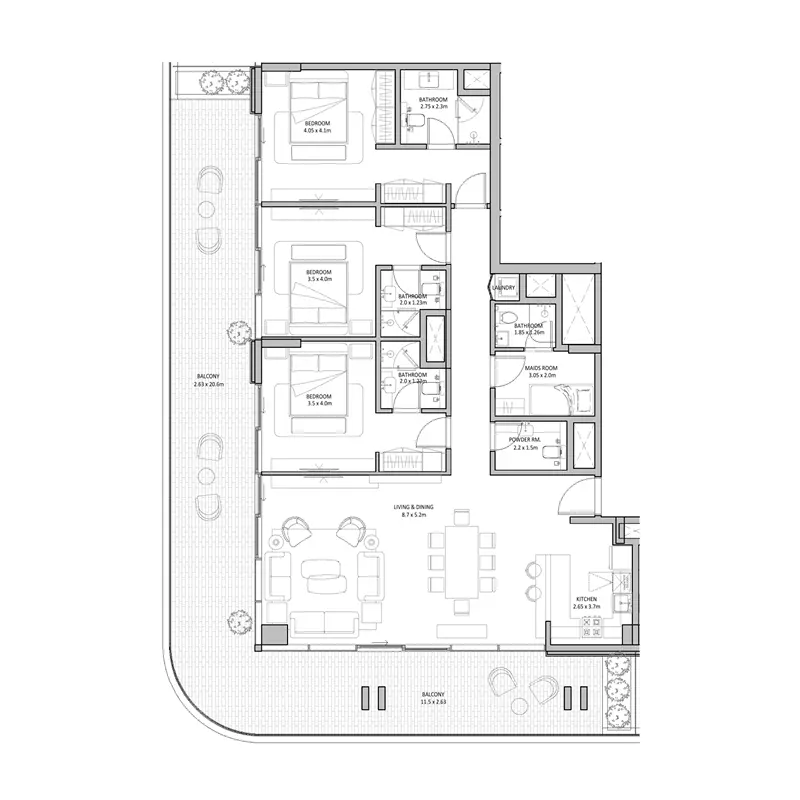 Unit floor plan image