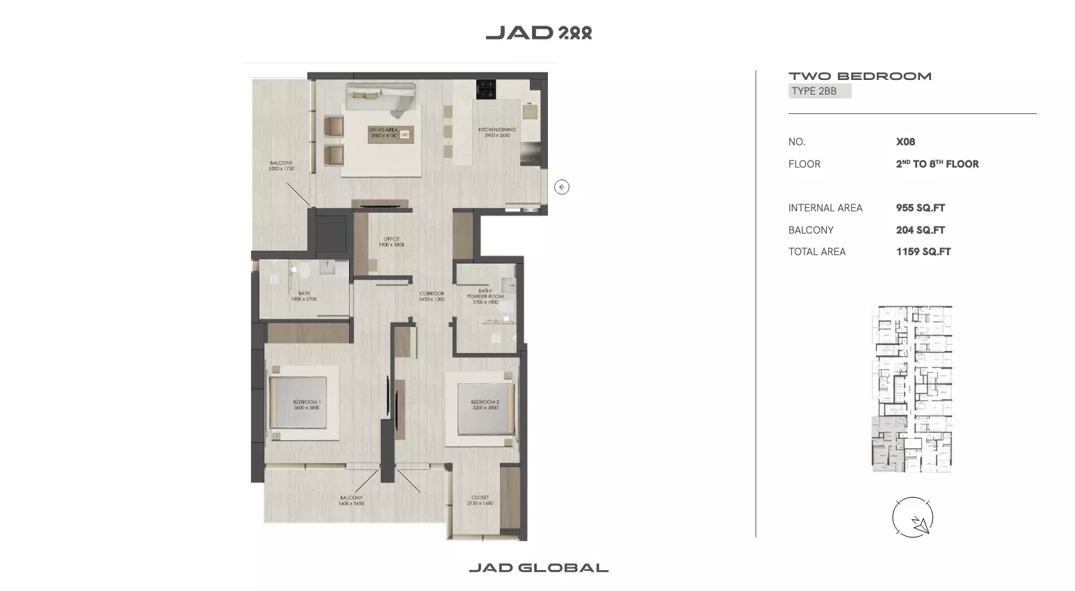 JAD288 - Type 2-Tower C Floor Plan