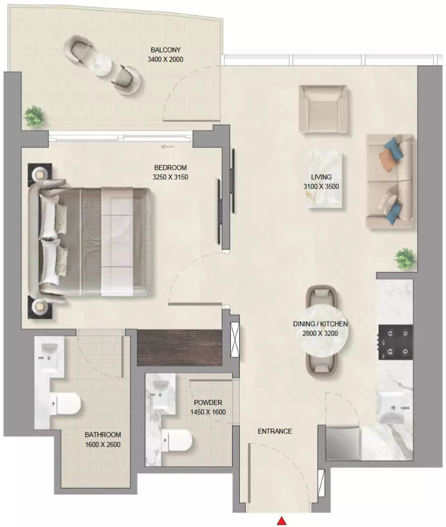 صورة مخطط ارضية الوحدة