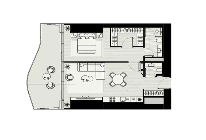 Liv Maritime — 1BR floor plan