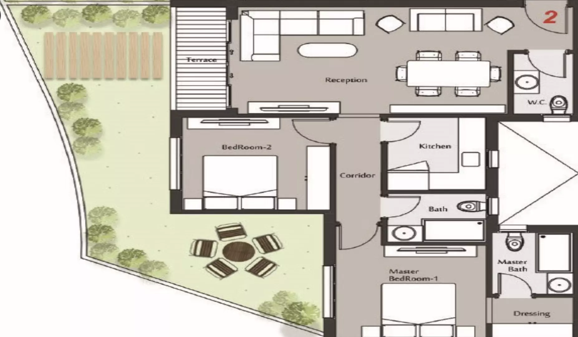 صورة مخطط ارضية الوحدة