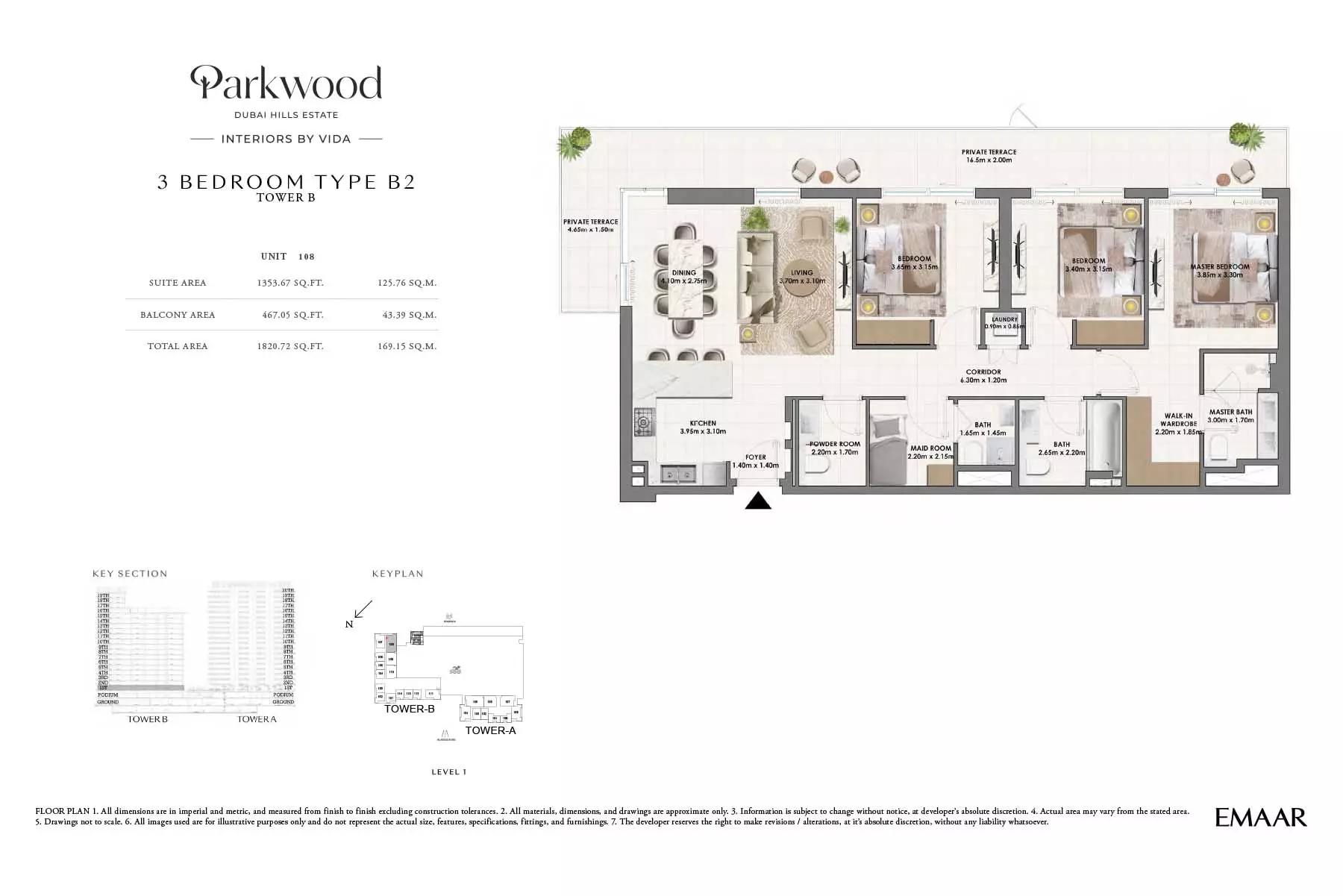 Parkwood Type B2-Tower B, 3 beds