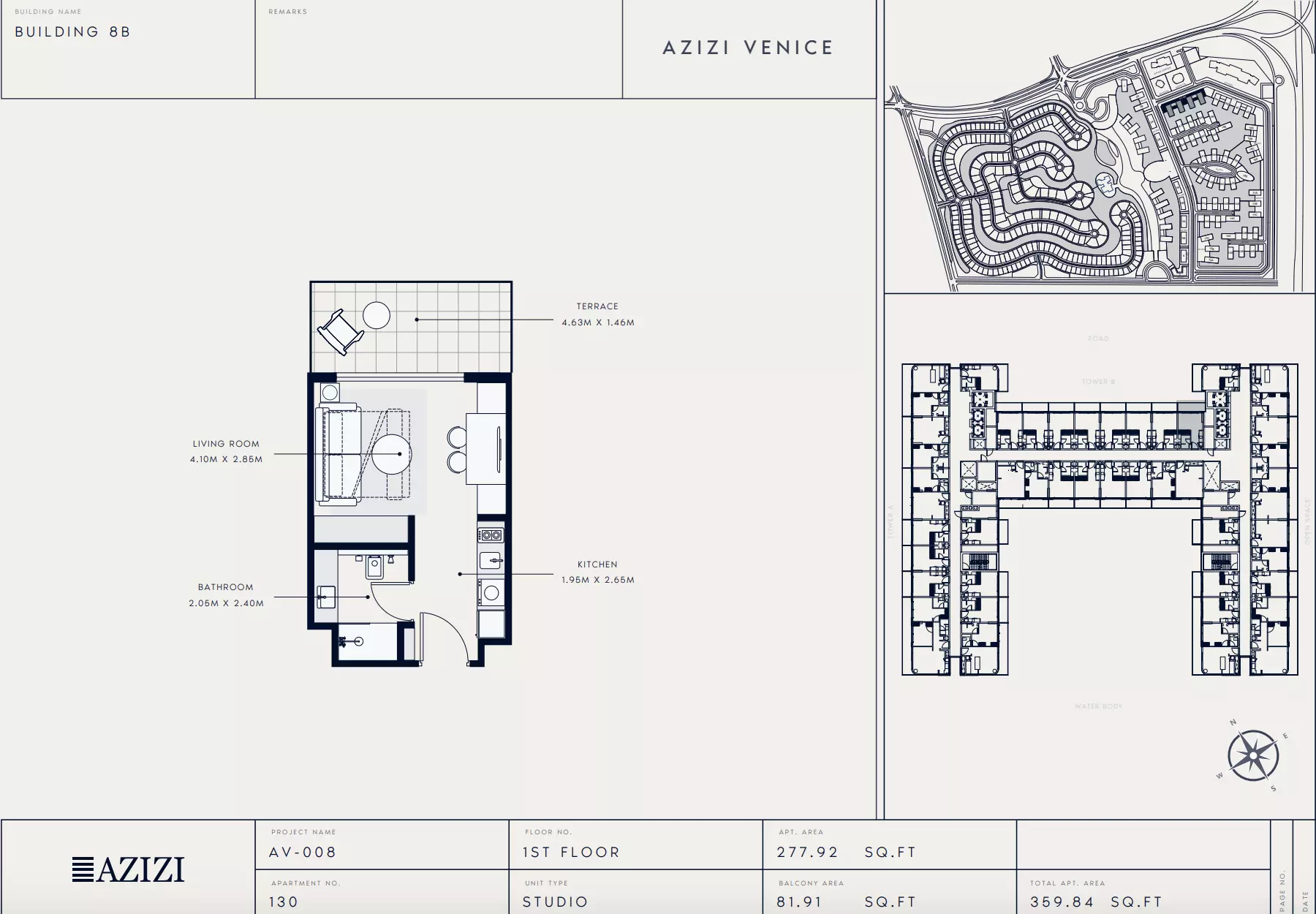 Azizi Venice 8 Type 130-Building B, studio