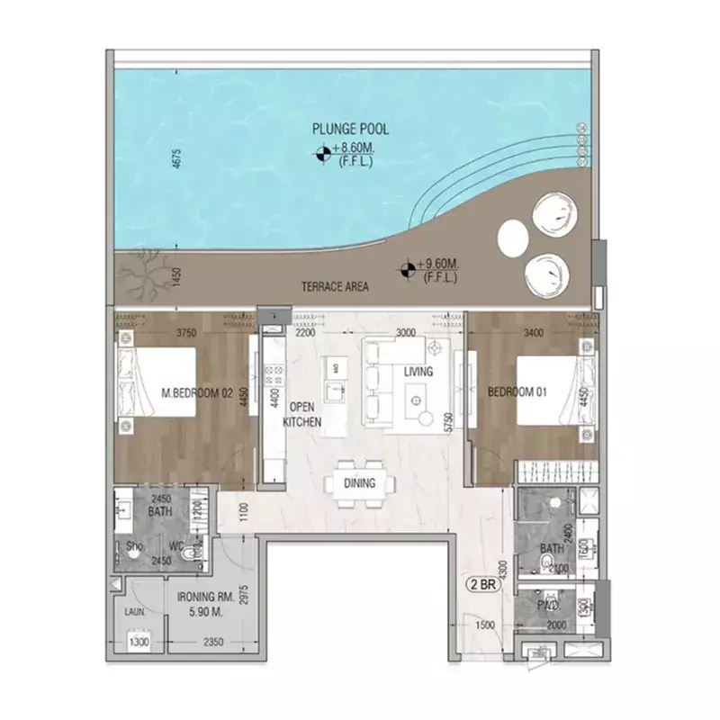 صورة مخطط ارضية الوحدة