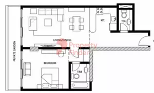 Binghatti Galaxy Tower B Type 4, 1 bed