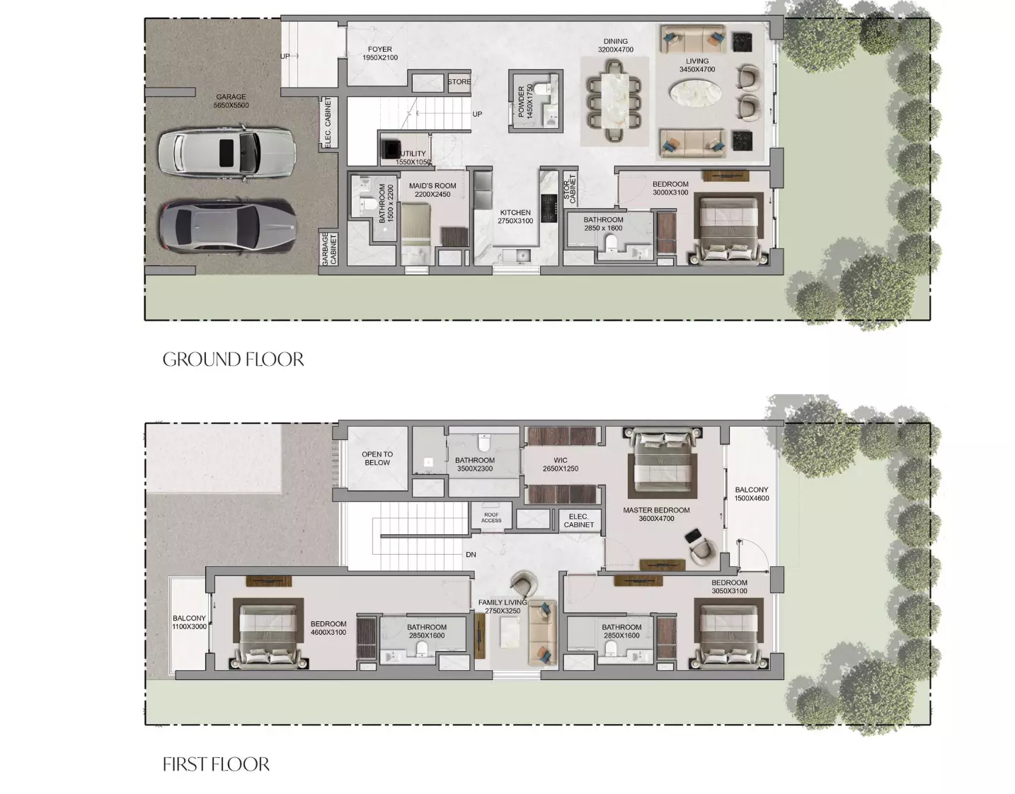 صورة مخطط ارضية الوحدة