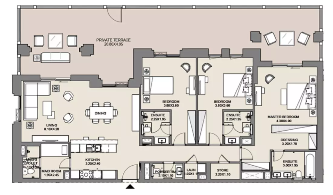 Al Jazi B4-Type A1, Level Ground, 3 beds